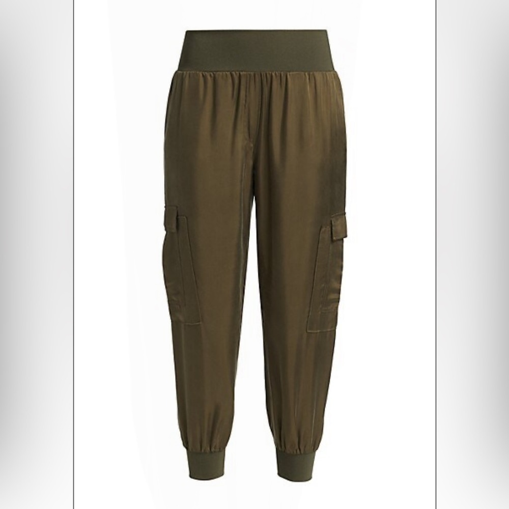 Cinq A Sept Giles Cargo Joggers - Dark Olive - Small